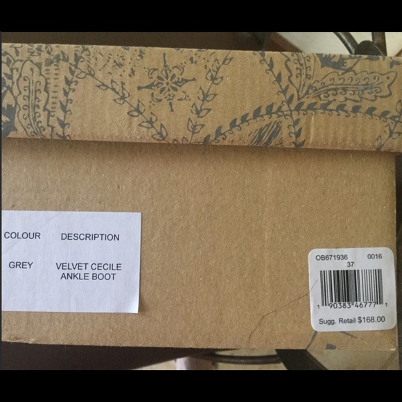 Free People Cecile Block Heel Booties Grey - Picture 6 of 8